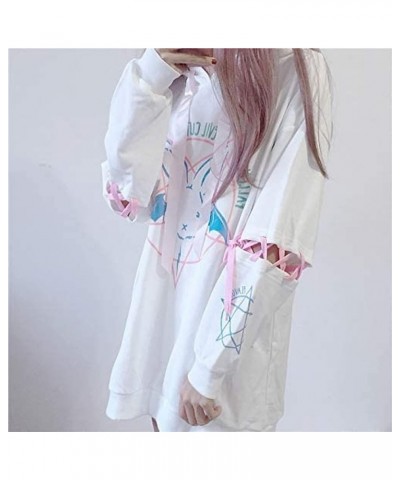 Women Y2K Kawaii Anime Cute Bunny & Star Hoodies, Harajuku Japanese Hooded Sweatshirts Korean Gothic Emo Pullover Fall Winter...