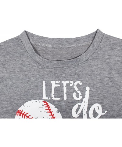 Women Let's Do This Boy Baseball Mom Tshirt Casual Raglan Long Sleeve Sweatshirt Pullover Tops Long-gray $12.21 Hoodies & Swe...