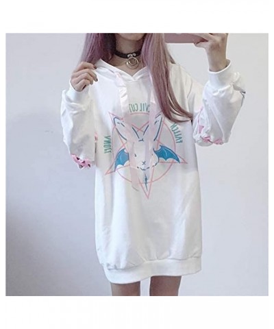 Women Y2K Kawaii Anime Cute Bunny & Star Hoodies, Harajuku Japanese Hooded Sweatshirts Korean Gothic Emo Pullover Fall Winter...