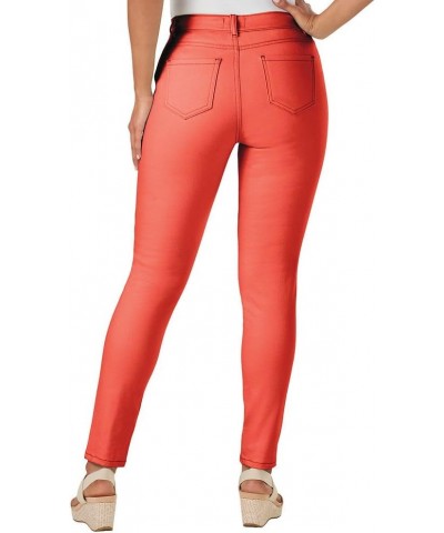 Womens High Waisted Stretch Skinny Jean Available in 17 Colors and Plus Size Poppy Red $21.96 Jeans