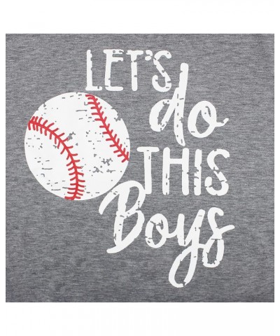 Women Let's Do This Boy Baseball Mom Tshirt Casual Raglan Long Sleeve Sweatshirt Pullover Tops Long-gray $12.21 Hoodies & Swe...