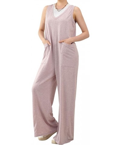 Women's Casual Sleeveless Comfortable Jumpsuit 1004 / H.blush $13.34 Overalls