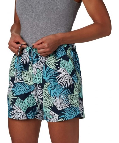 Women's W Super Backcast Water Short Dolphin Feathery Leaves Print $14.86 Activewear