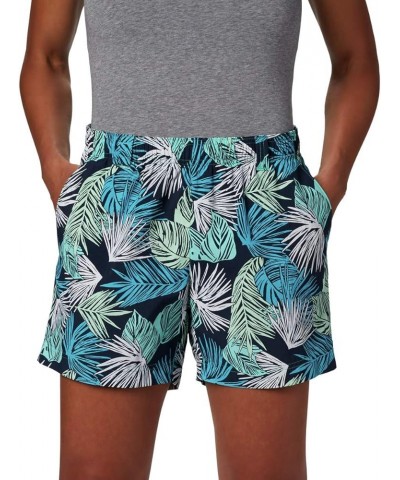 Women's W Super Backcast Water Short Dolphin Feathery Leaves Print $14.86 Activewear