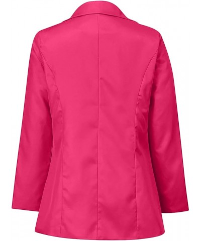 Blazers for Women Business Casual, Plus Size Blazer, Long Sleeve Open Front Lapel Collar Office Blazer Jacket A06-hot Pink $1...