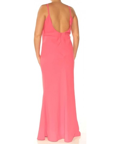 Womens Scoop Neck Spaghetti Straps Evening Dress Hibiscus $44.51 Dresses