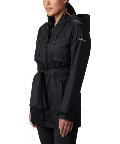 Women's Pardon My Trench Rain Jacket, Water and Stain Repellent Black $52.25 Coats