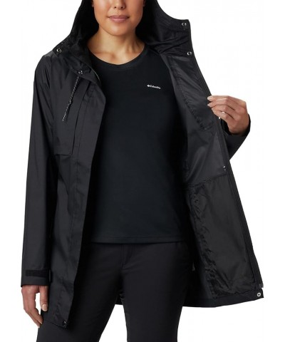 Women's Pardon My Trench Rain Jacket, Water and Stain Repellent Black $52.25 Coats