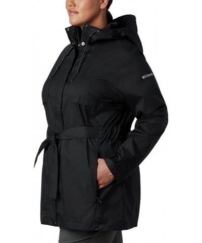 Women's Pardon My Trench Rain Jacket, Water and Stain Repellent Black $52.25 Coats