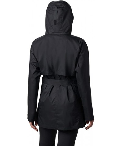 Women's Pardon My Trench Rain Jacket, Water and Stain Repellent Black $52.25 Coats