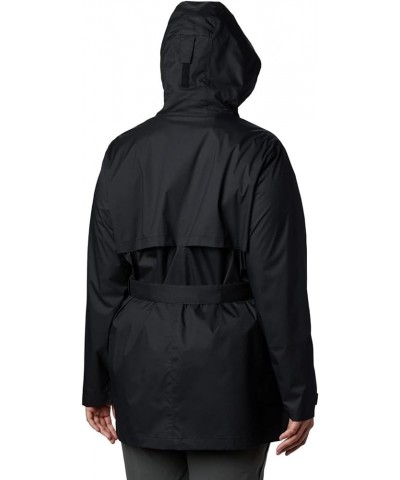 Women's Pardon My Trench Rain Jacket, Water and Stain Repellent Black $52.25 Coats