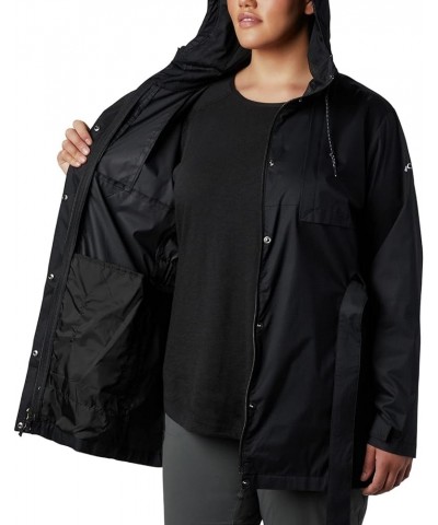 Women's Pardon My Trench Rain Jacket, Water and Stain Repellent Black $52.25 Coats