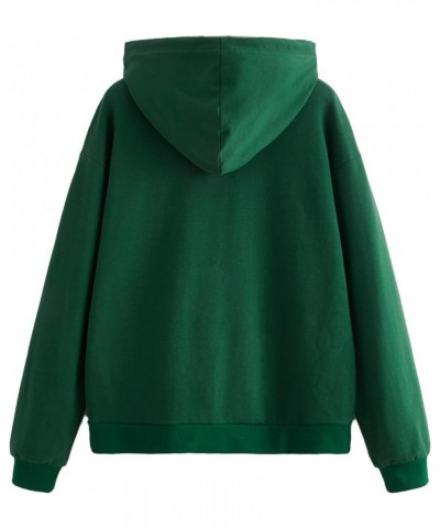 Sweatshirt Women's Pullover Sweatshirt Hoodie Dark Green $17.50 Activewear