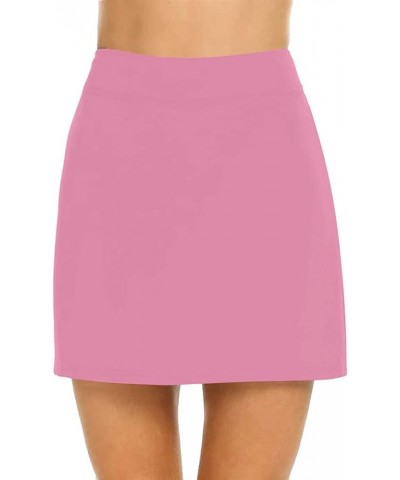 Skirts for Women 2 in 1 Basic Versatile Skirt Stretchy Casual Mini Skirts Solid Color Lightweight Skirts for Running Tennis H...