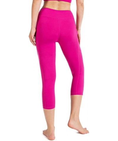 Women's High Waisted Buttery Super Soft Capri Length Activewear Leggings with Side Pockets (S-3X) Raspberry $9.98 Activewear