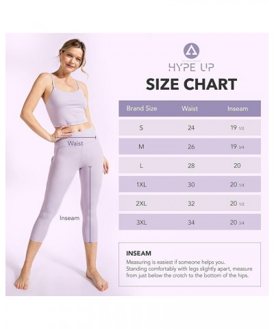 Women's High Waisted Buttery Super Soft Capri Length Activewear Leggings with Side Pockets (S-3X) Raspberry $9.98 Activewear