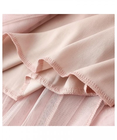 Women's Tulle Skirt High Low Asymmetrical Elastic Waist A-line Tea-Length Waisted Pink1-a $11.84 Skirts