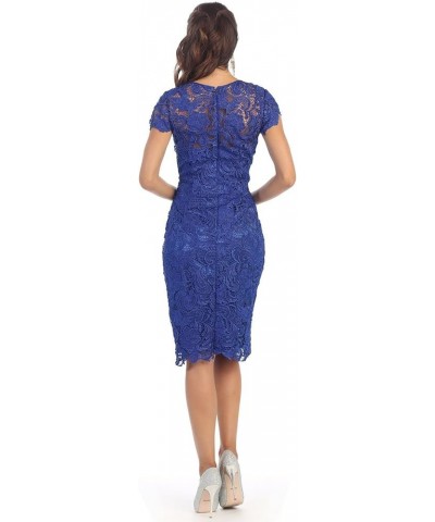 MQ1106 Knee Length Mother of The Bride Dress Royal Blue $43.75 Dresses