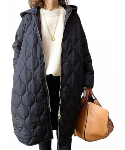 Womens Mid Long Diamond Cotton Jackets Quilted Knee Length Puffer Coat Winter Casual Warm Asymmetric Diamond Down Coat $24.74...