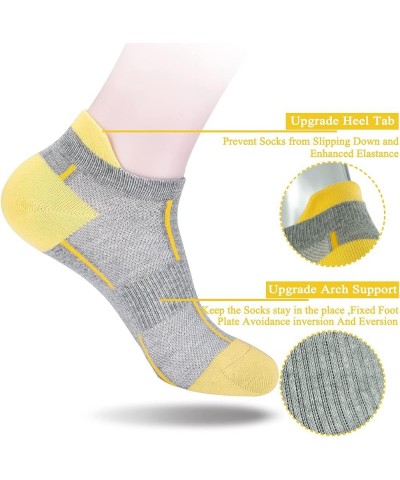 Ankle Socks Women's Thin Athletic Running Low Cut No Show Socks With Heel Tab 4/6/8Pairs 6 Pairs-6colors Grey $9.26 Socks