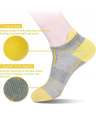 Ankle Socks Women's Thin Athletic Running Low Cut No Show Socks With Heel Tab 4/6/8Pairs 6 Pairs-6colors Grey $9.26 Socks