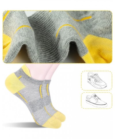 Ankle Socks Women's Thin Athletic Running Low Cut No Show Socks With Heel Tab 4/6/8Pairs 6 Pairs-6colors Grey $9.26 Socks