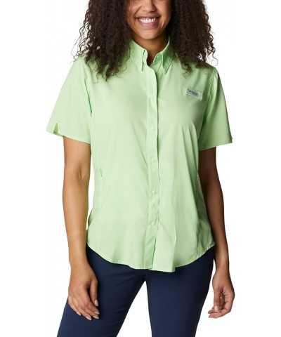 Women's Tamiami Ii Short Sleeve Shirt Lime Glow $19.06 Blouses