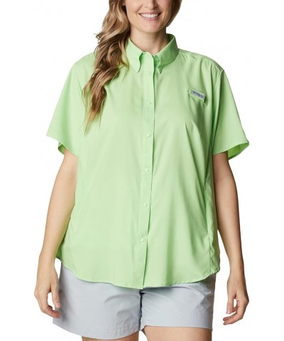 Women's Tamiami Ii Short Sleeve Shirt Lime Glow $19.06 Blouses