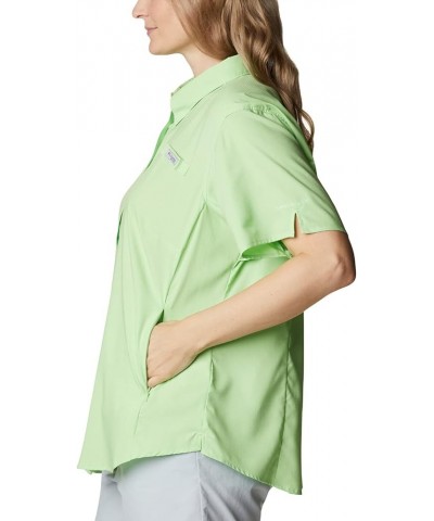 Women's Tamiami Ii Short Sleeve Shirt Lime Glow $19.06 Blouses