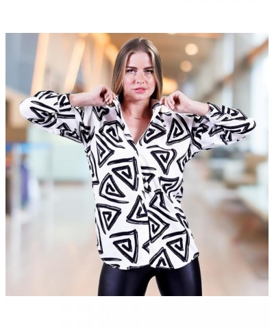 Button Down Shirts for Women Tops Dressy Casual Blouses for Womens Fashion 2023 - Long Sleeve - (Sizes XS-3XL) Zebra $10.49 B...