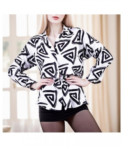 Button Down Shirts for Women Tops Dressy Casual Blouses for Womens Fashion 2023 - Long Sleeve - (Sizes XS-3XL) Zebra $10.49 B...