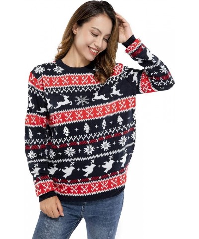 Women`s Ugly Christmas Sweater Unisex Men's Funny Novelty Fairisle Pullover for Party Feeling the Fair Isle-red $14.70 Sweaters