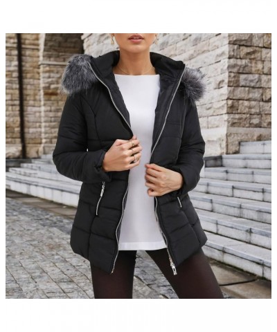 Winter Puffer Coats for Women, Womens Lightweight Puffer Jacket Packable Hooded Puffer Jacket Winter Zip Up Puffy Jacket 25-b...