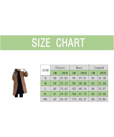 Winter Coats For Women, Womens Stand Collar Single Breasted Pea Coat Winter Wool Blend Over Coats Long Jackets Yellow $7.66 C...