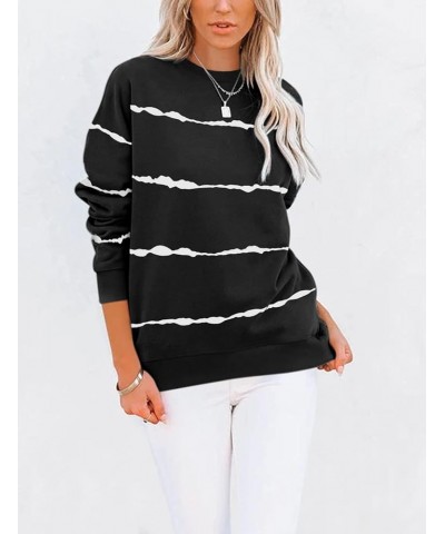 Women's Color Block Sweatshirt Tops Long Sleeve Crewneck Soft Cute Lightweight Tunic Pullover with Pocket D- Black $14.21 Hoo...