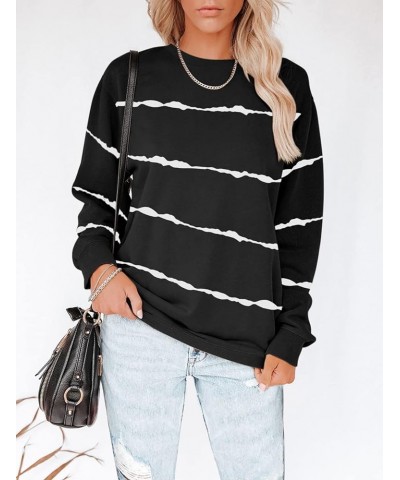 Women's Color Block Sweatshirt Tops Long Sleeve Crewneck Soft Cute Lightweight Tunic Pullover with Pocket D- Black $14.21 Hoo...