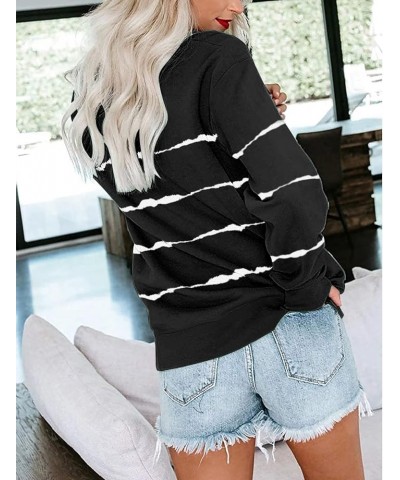 Women's Color Block Sweatshirt Tops Long Sleeve Crewneck Soft Cute Lightweight Tunic Pullover with Pocket D- Black $14.21 Hoo...