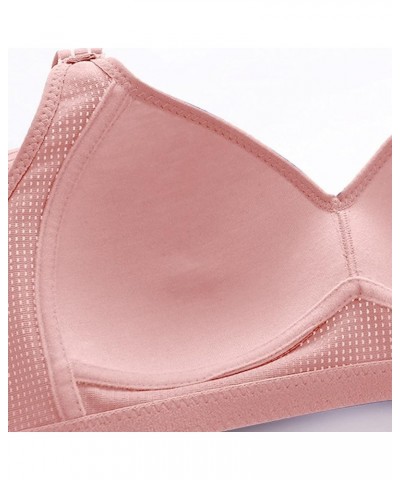 Womens Bras Full Coverage Non Padded Wirefree Plus Size Minimizer Bra Everyday Comfort Soft Bras Underwear 3/4 Cup 7-watermel...