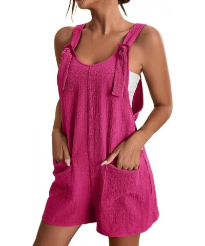 Plus Size Rompers for Women Summer Casual Cute Versatile Adjustable Strap Lightweight Comfy Loose Jumpsuit with Pocket Purple...