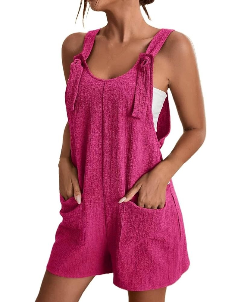 Plus Size Rompers for Women Summer Casual Cute Versatile Adjustable Strap Lightweight Comfy Loose Jumpsuit with Pocket Purple...