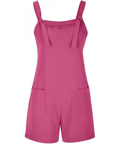 Plus Size Rompers for Women Summer Casual Cute Versatile Adjustable Strap Lightweight Comfy Loose Jumpsuit with Pocket Purple...