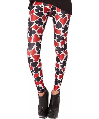 Girl Geometric Figures Ankle Elastic Tights Legging Spade/Heart/Diamond/Club $11.19 Leggings