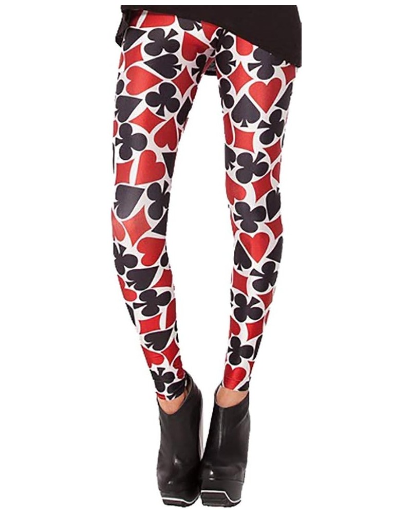 Girl Geometric Figures Ankle Elastic Tights Legging Spade/Heart/Diamond/Club $11.19 Leggings