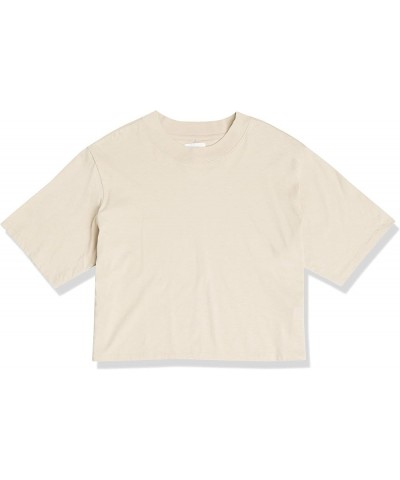 Women's Sydney Short-Sleeve Cropped Crewneck T-Shirt Sand $9.18 T-Shirts