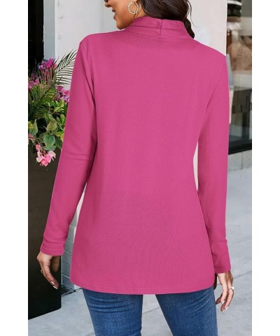 Women's Long Sleeve Open Front Cardigan Casual Tops with Pockets Long Sleeve Rose $13.86 Sweaters