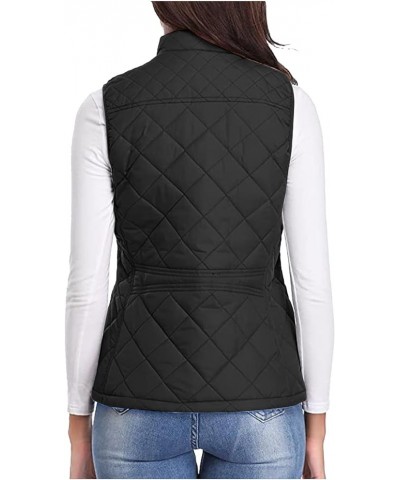 Puffer Vest Women Cropped Trendy Open Front Zip Up Sleeveless Padded Puffy Coat Lightweight Solid Stand Collar Waistcoat A01b...