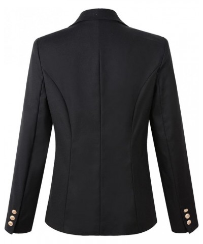 Womens Double Breasted Blazer Ladies Jacket Work Suit Black $23.96 Suits