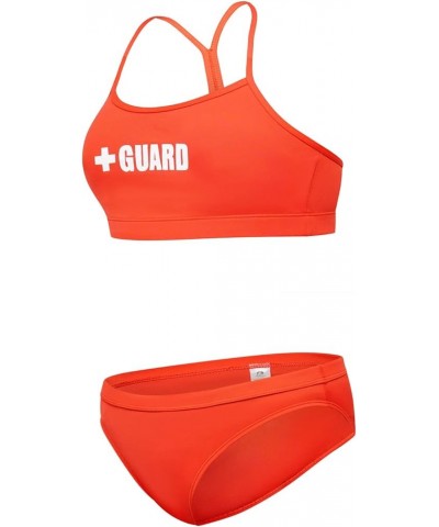 Guard Midkini Swimsuit 2 Piece Red $15.65 Swimsuits