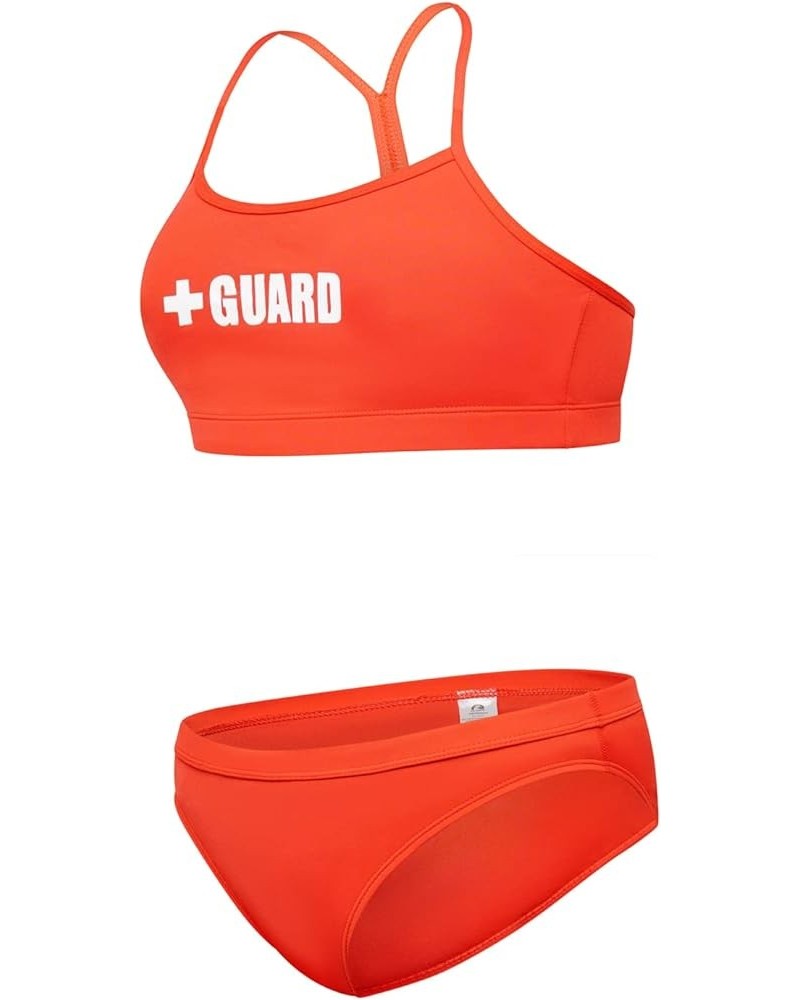 Guard Midkini Swimsuit 2 Piece Red $15.65 Swimsuits