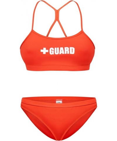 Guard Midkini Swimsuit 2 Piece Red $15.65 Swimsuits